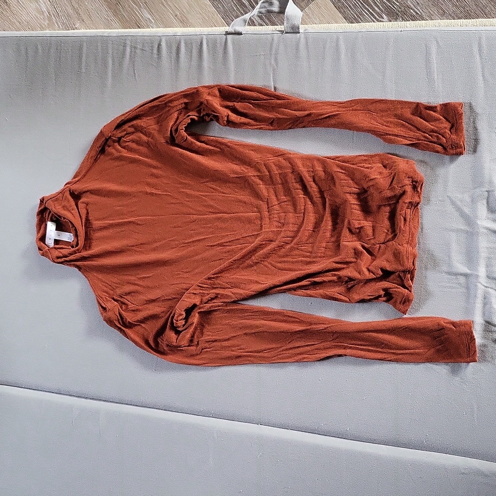 Leith Lightweight Long Sleeve Funnel Neck Top